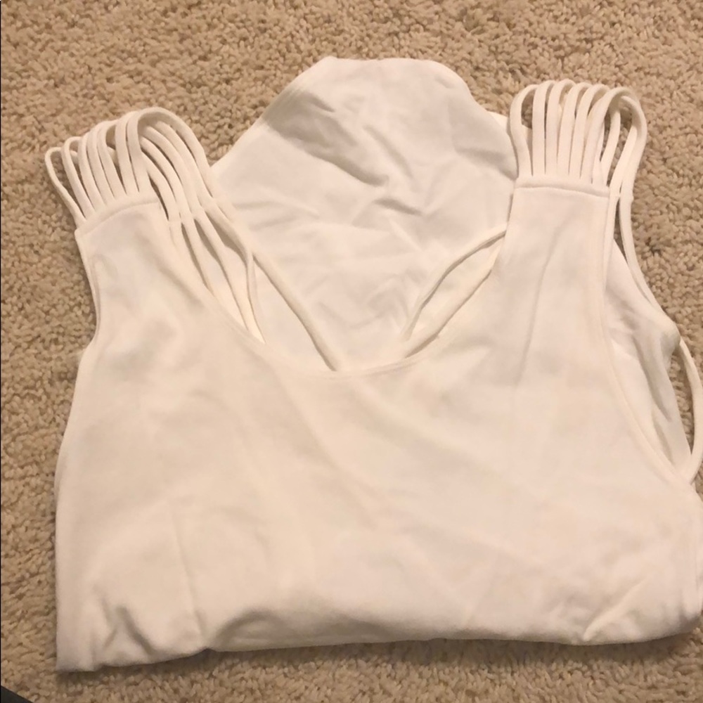 White bodysuit with cross back